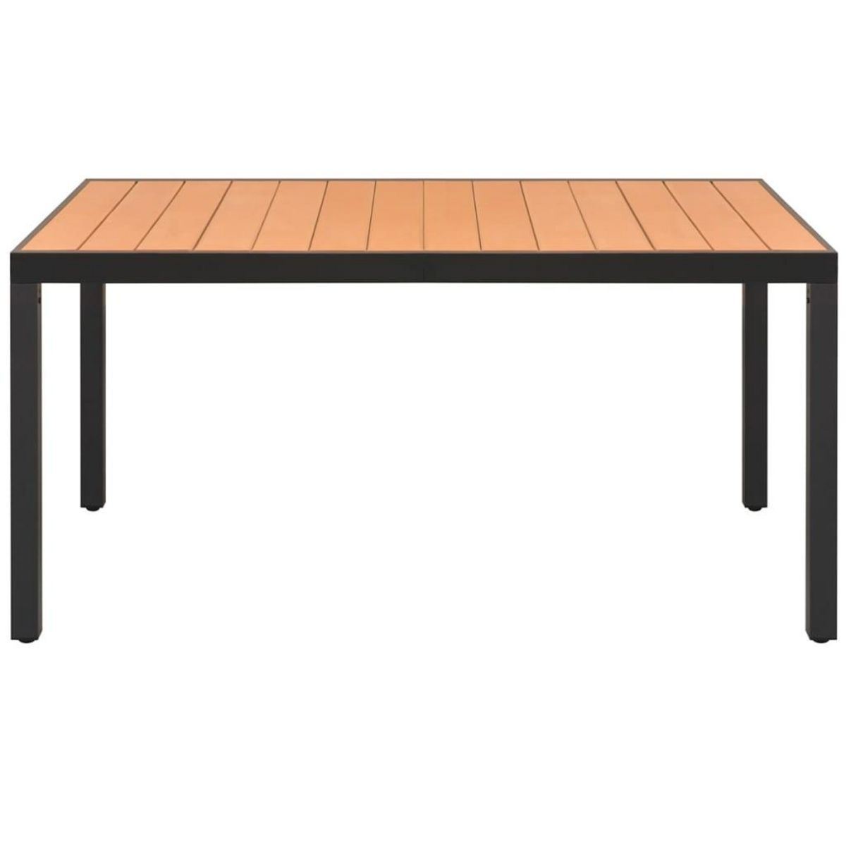 VIDAXL Table de jardin Marron 150 x 90 x 74 cm Aluminium et WPC