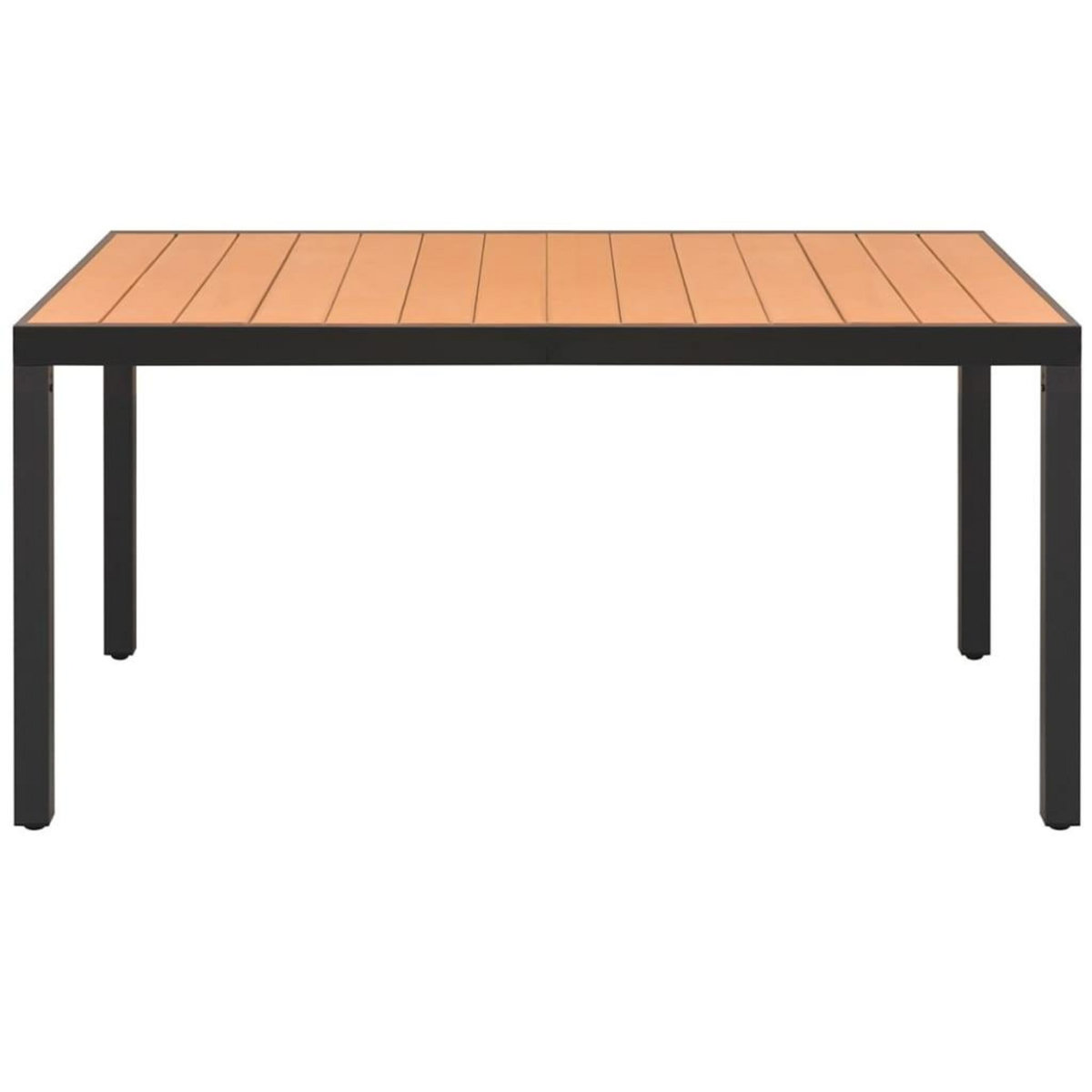VIDAXL Table de jardin Marron 150 x 90 x 74 cm Aluminium et WPC