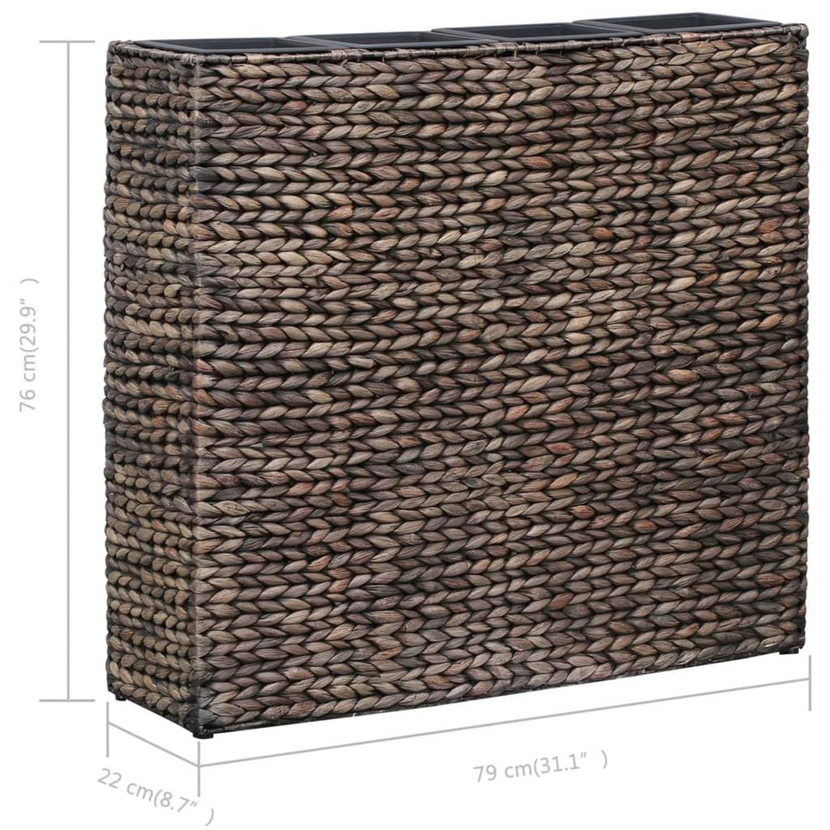 VIDAXL Lit sureleve avec 4 pots Jacinthe d'eau Marron