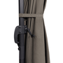 Voir la diapositive 6 : ID MARKET Parasol déporté inclinable rotatif 360 CALVI taupe 3x4 M avec housse