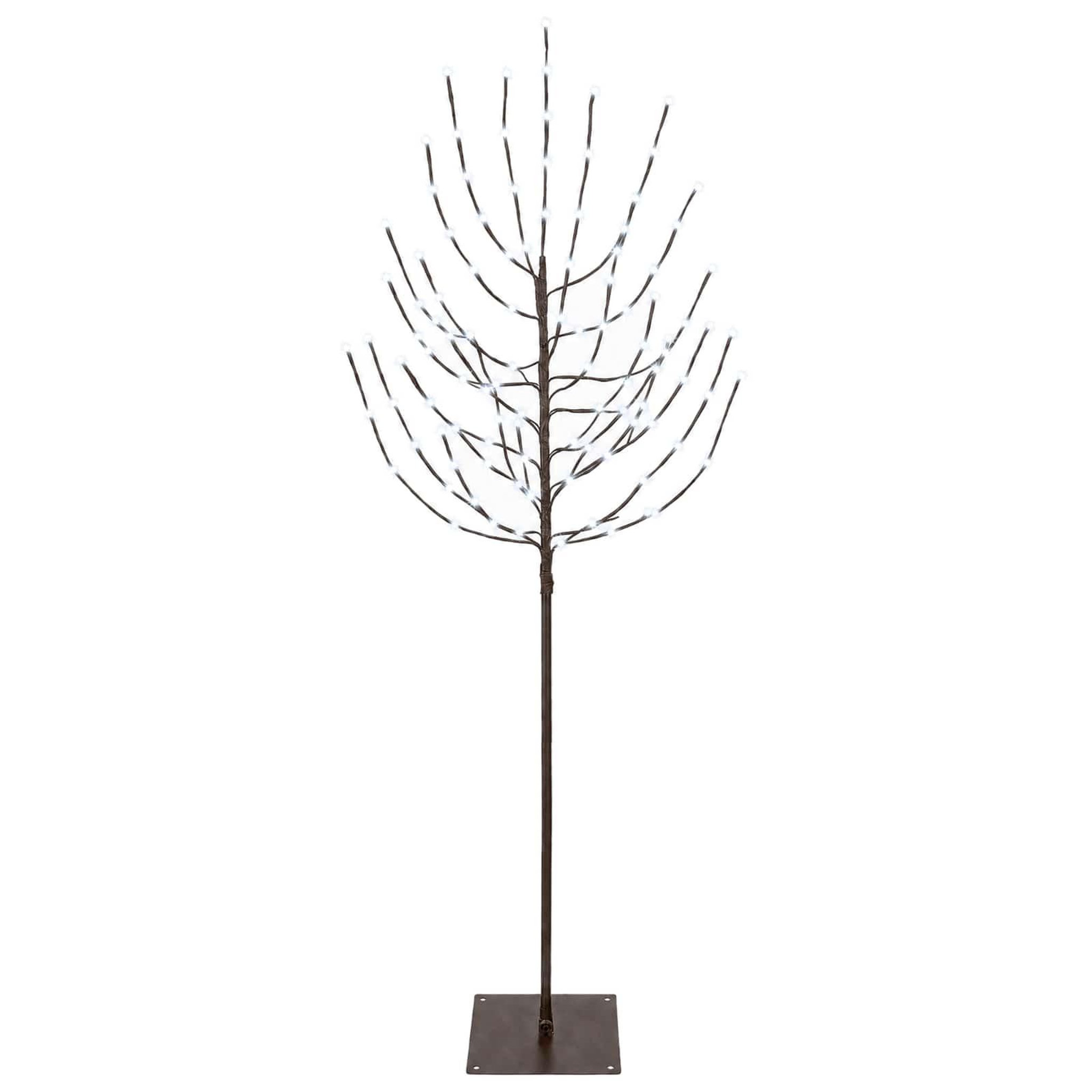 VIDAXL Arbre de Noël LED Noir 20 x 20 x 180 cm Acier 160 LED