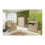 TREND TEAM OLIVIA SONOMA Chambre bebe complete : lit 70*140cm + commode + armoire - Chene naturel