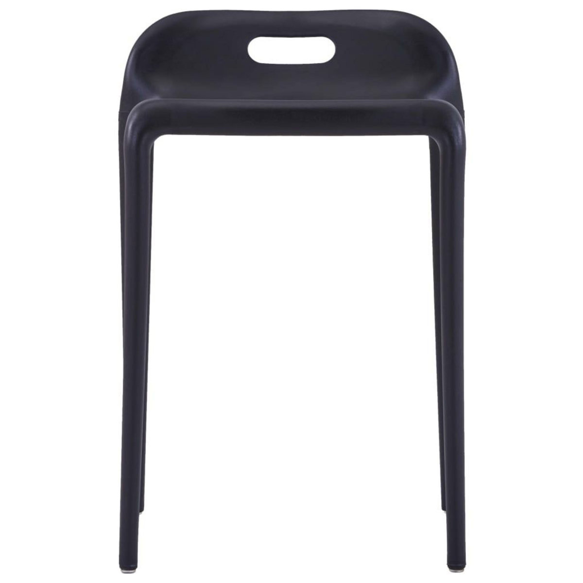 VIDAXL Tabourets empilables lot de 4 noir plastique