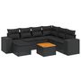 Voir la diapositive 2 : VIDAXL Salon de jardin 8 pcs avec coussins noir resine tressee