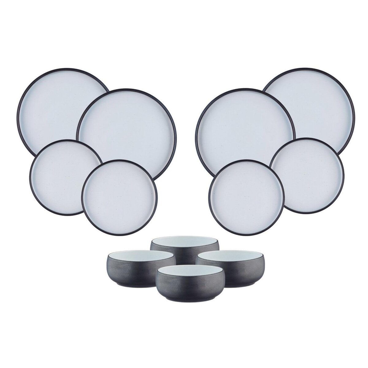 BJORN Service Les Essentiels GOURMET - 12 pièces - Onyx