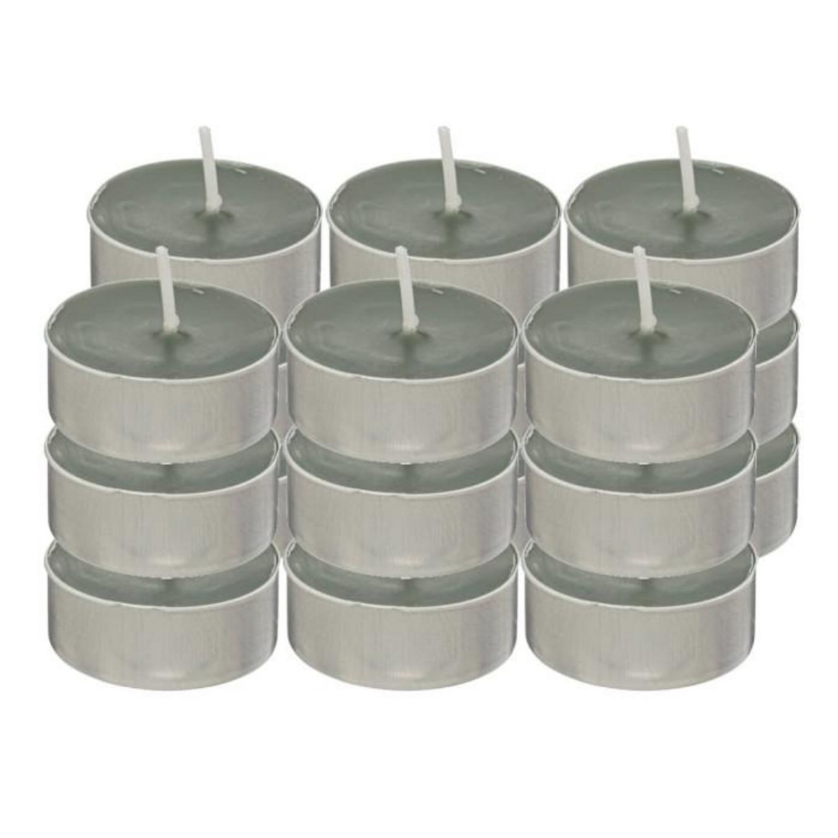 ATMOSPHERA Lot de 18 Bougies Chauffe-Plat  Hugo  3,7cm Vert Céladon