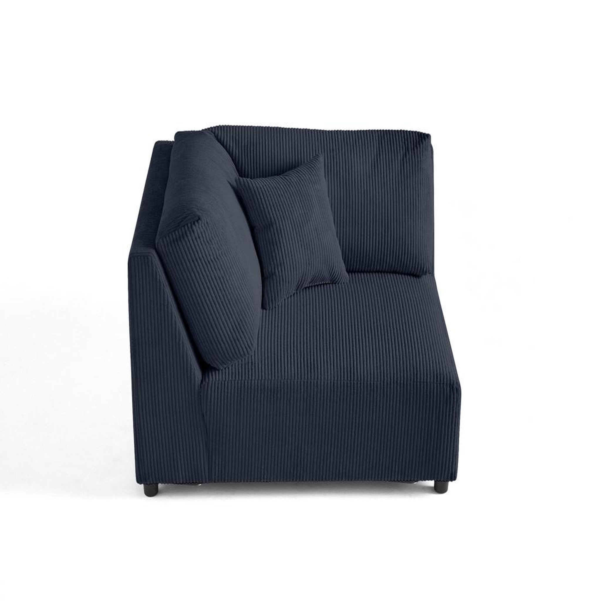 Voir la diapositive 1 : BEST MOBILIER Garance - module d'assise d'angle réversible - en velours côtelé