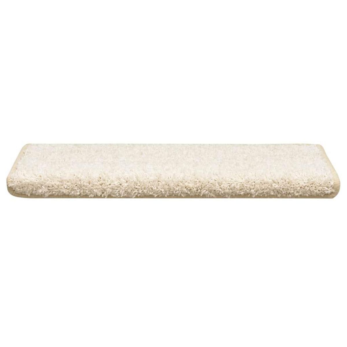 VIDAXL Tapis d'escalier 30 pcs 65x21x4 cm Blanc