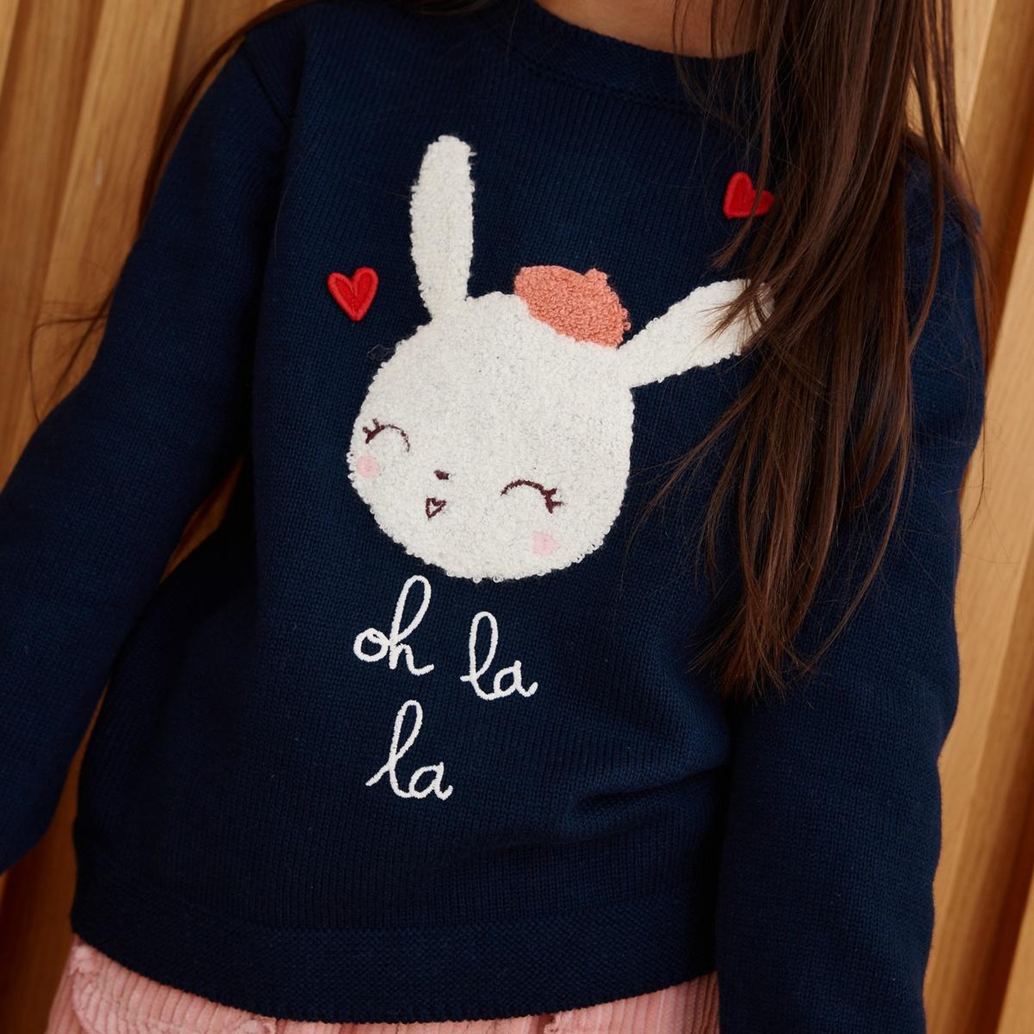 Voir la diapositive 4 : PETIT BEGUIN Pull bébé en tricot aimée