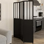 Voir la diapositive 2 : ID MARKET Paravent intérieur verrière atelier noir et vitres opaques