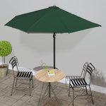 VIDAXL Parasol de balcon avec mat en aluminium Vert 300x155 cm Demi