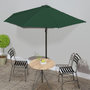 Voir la diapositive 1 : VIDAXL Parasol de balcon avec mat en aluminium Vert 300x155 cm Demi