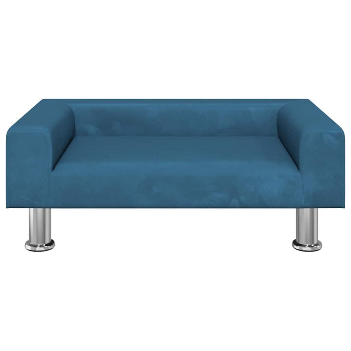 VIDAXL Lit pour chien bleu 70x45x26,5 cm velours