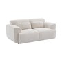 Voir la diapositive 1 : SWEEEK Canapé 2 places. tissu bouclette. 2 coussins déhoussables. Wallas  L 178 x P 97.5 x H 73cm
