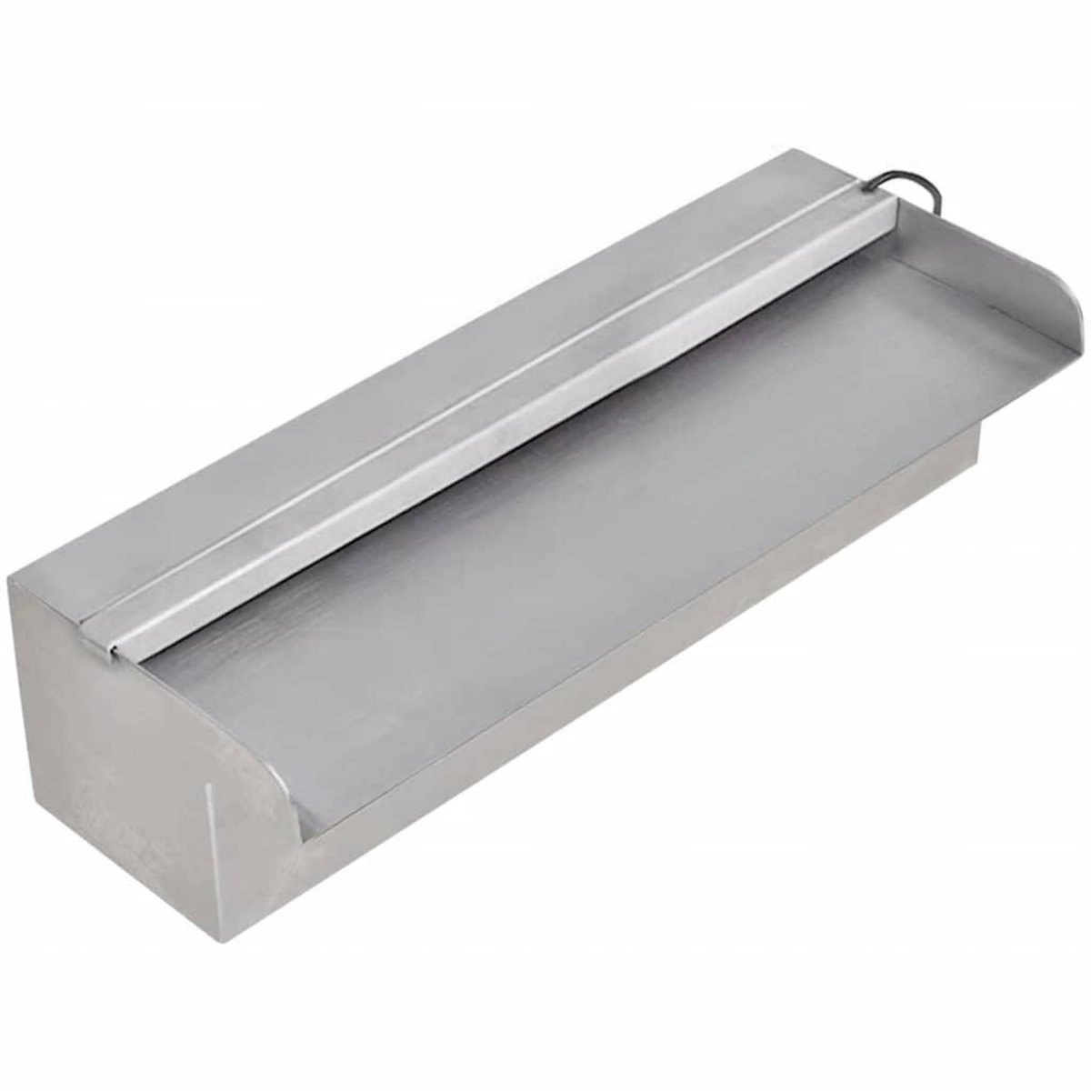 VIDAXL Fontaine rectangulaire de piscine avec LED Inox 30 cm