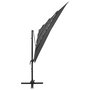 Voir la diapositive 4 : VIDAXL Parasol de jardin a 4 niveaux avec mat en aluminium anthracite