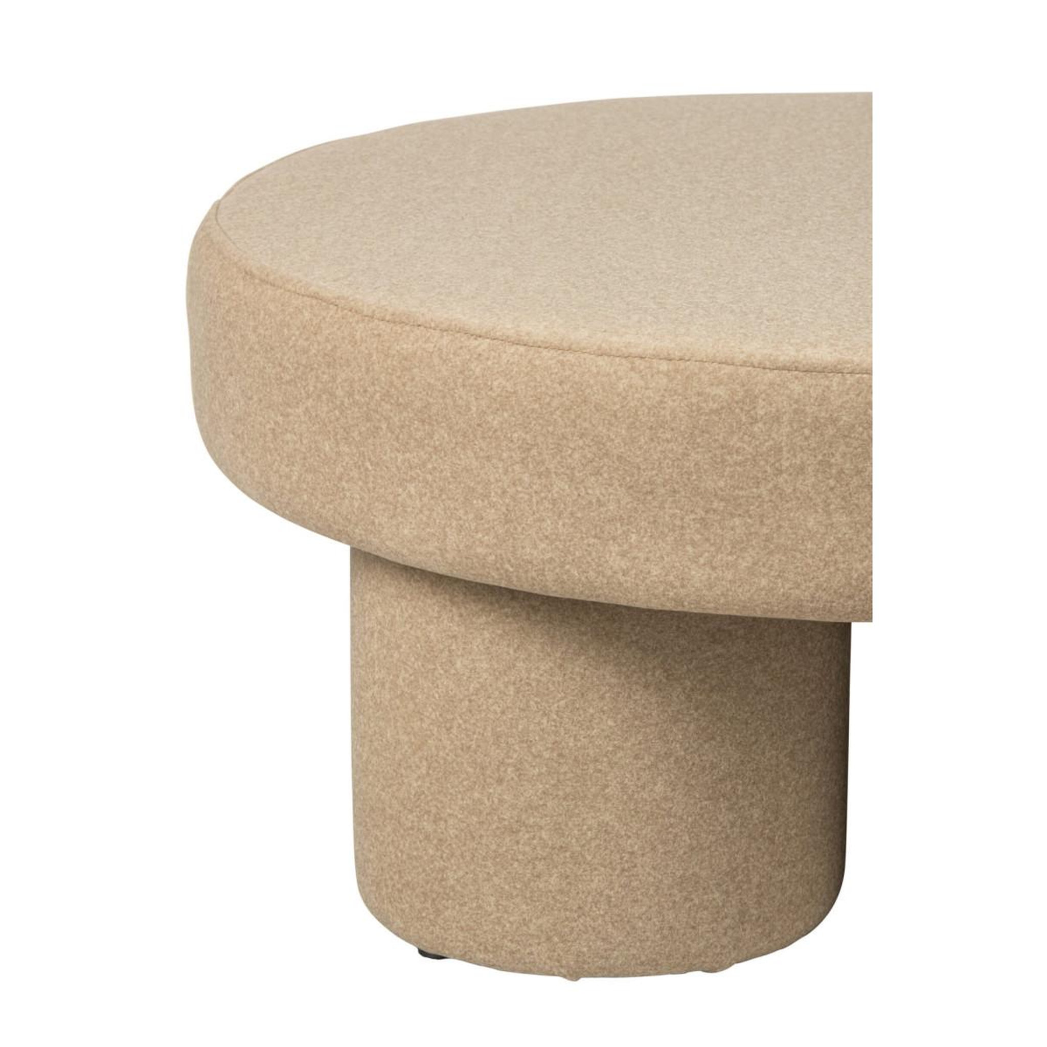 Voir la diapositive 4 : J-LINE Pouf rond sur pieds  champi  71cm beige clair