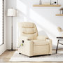 Voir la diapositive 1 : VIDAXL Fauteuil de massage inclinable Creme Tissu