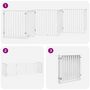 Voir la diapositive 5 : VIDAXL Barriere pour chien porte pliable 6panneaux blanc bois peuplier