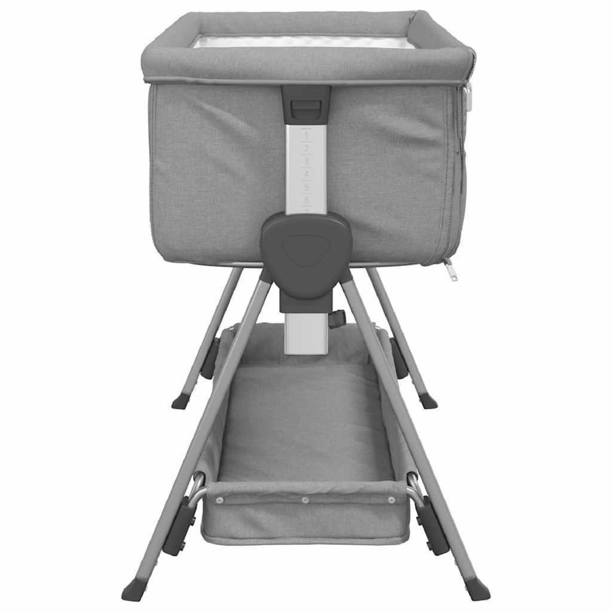 VIDAXL Lit pour bebe avec matelas Gris clair Tissu de lin