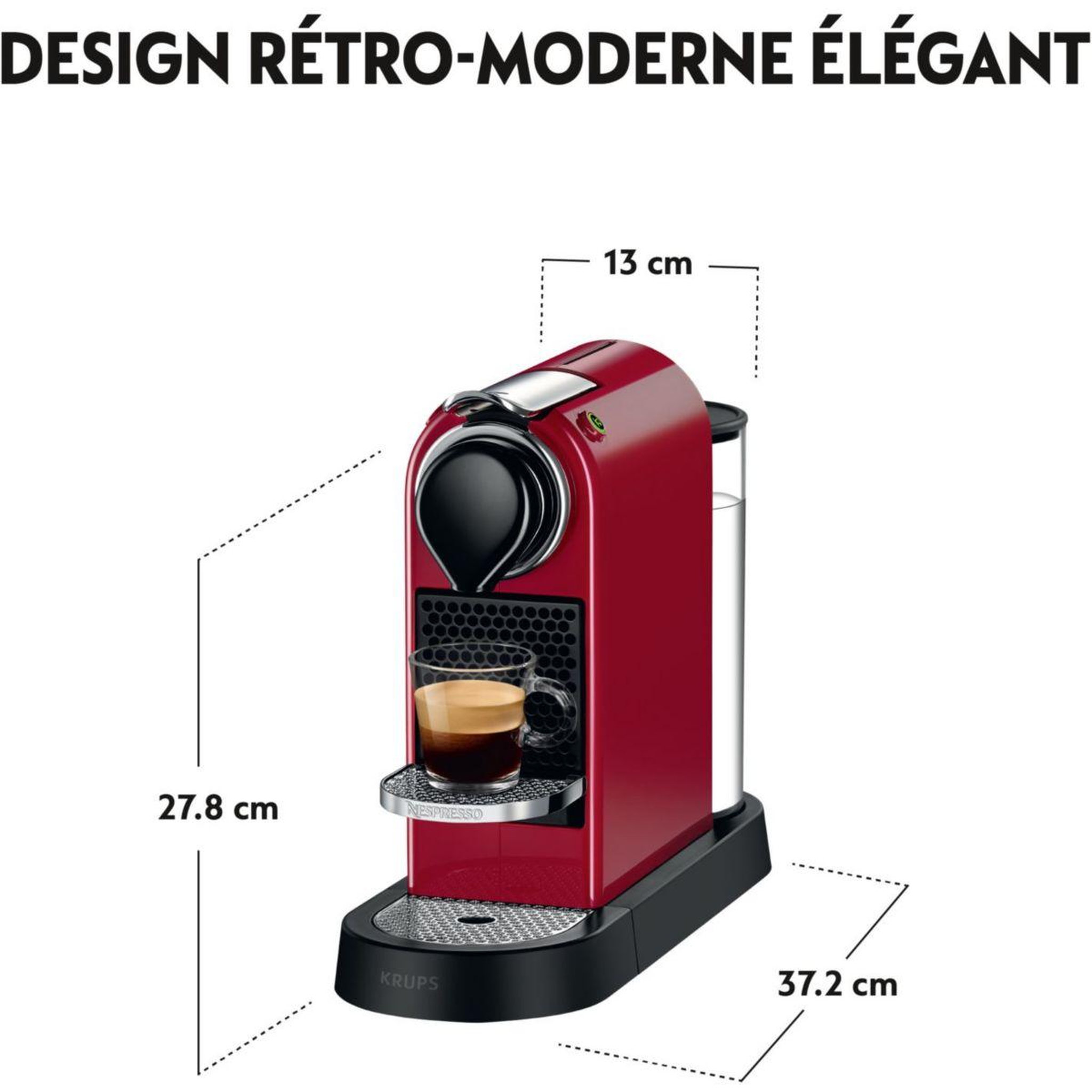 Voir la diapositive 5 : KRUPS Nespresso citiz rouge yy4117fd