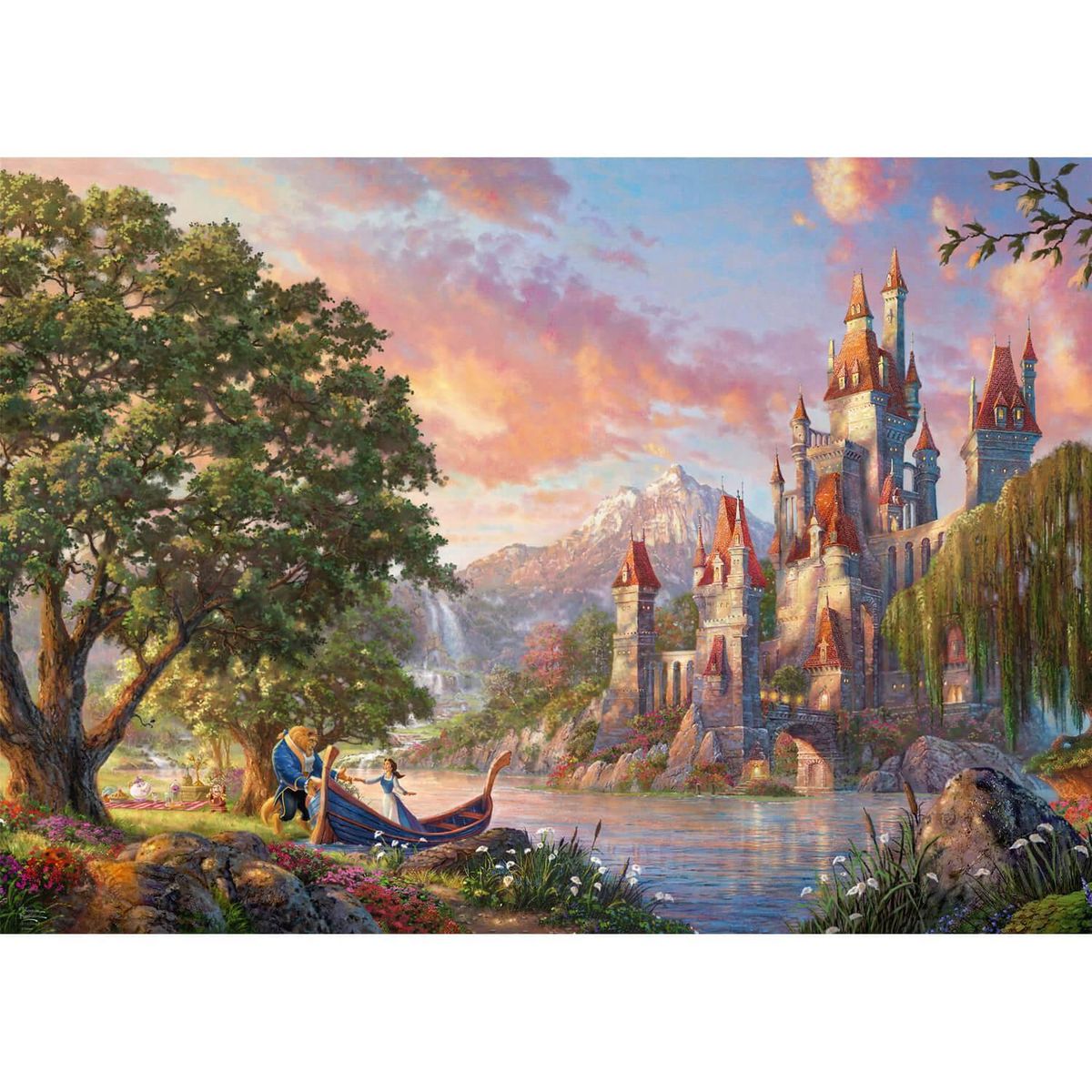 Schmidt Puzzle 3000 pièces : Thomas Kinkade : Le monde magique de Belle, Disney