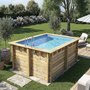 Voir la diapositive 3 : Habitat et Jardin Piscine bois rectangle   Zanzibar  - 3.50 x 2.30 x 1.24 m - Bâche à bulles  180 µ - Bâche hiver  280 g/m²