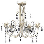 VIDAXL Lustre suspendu en cristal 5 douilles d'ampoule