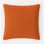 BATON ROUGE Taie d'oreiller 100% gaze de coton lavé safran minéral. Coloris disponibles : Orange