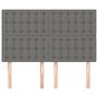 Voir la diapositive 3 : VIDAXL Tetes de lit 4 pcs Gris fonce 72x5x78/88 cm Tissu
