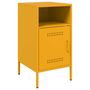 Voir la diapositive 2 : VIDAXL Table de chevet jaune moutarde 36x39x68 cm acier