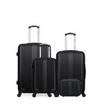 HERO HERO - LOT DE 4 - Valises grand format, weekend, cabine et vanity LIPARI. Coloris disponibles : Rose, Bleu, Noir, Gris, Beige