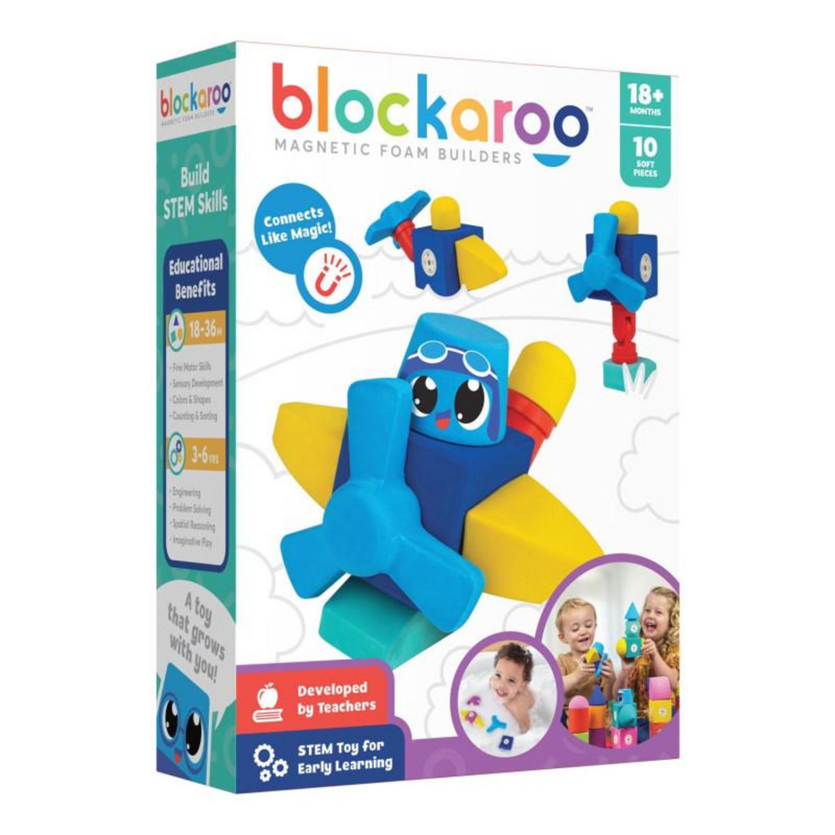 BLOCKAROO Blockaroo Airplane Box, 10pcs. 301002