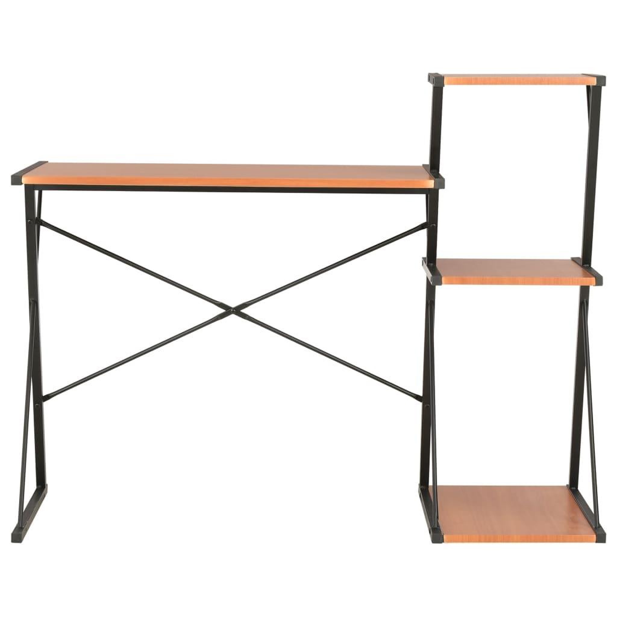 Voir la diapositive 2 : VIDAXL Bureau avec etagere Noir et marron 116x50x93 cm