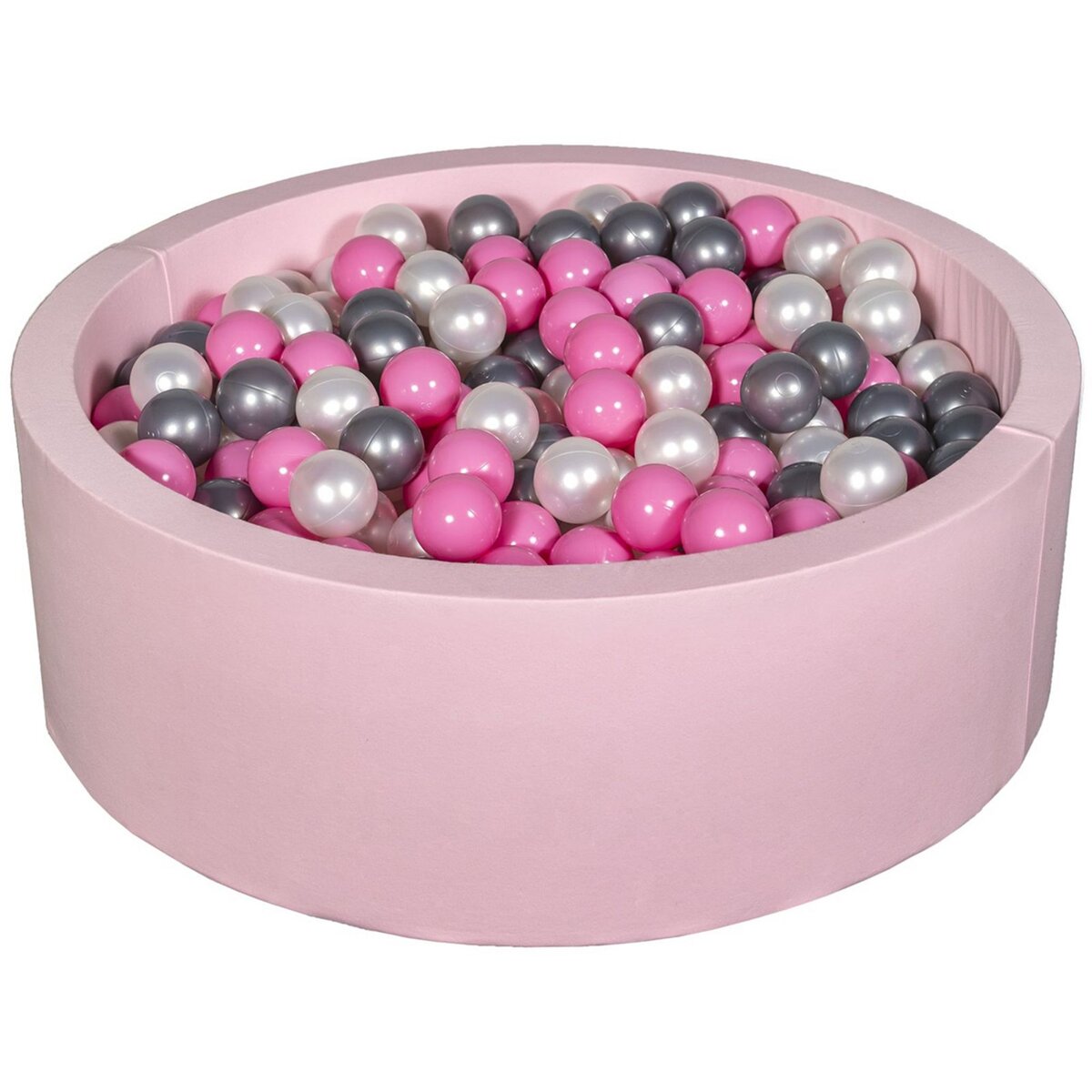  Piscine à balles Aire de jeu + 450 balles rose perle, rose clair, argent