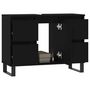 Voir la diapositive 3 : VIDAXL Armoire de salle de bain noir 80x33x60 cm bois d ingénierie