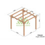 Voir la diapositive 2 : JARDIDECO Pergola en bois lamellé-collé Angers 300 x 300 cm - Maderland
