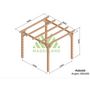 Voir la diapositive 2 : JARDIDECO Pergola en bois lamellé-collé Angers 300 x 300 cm - Maderland