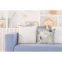 Voir la diapositive 2 : Paris Prix Coussin Design en Cuir  Spark  45x45cm Ivoire & Chrome