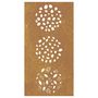 Voir la diapositive 4 : VIDAXL Decoration murale jardin 105x55 cm acier corten design feuille