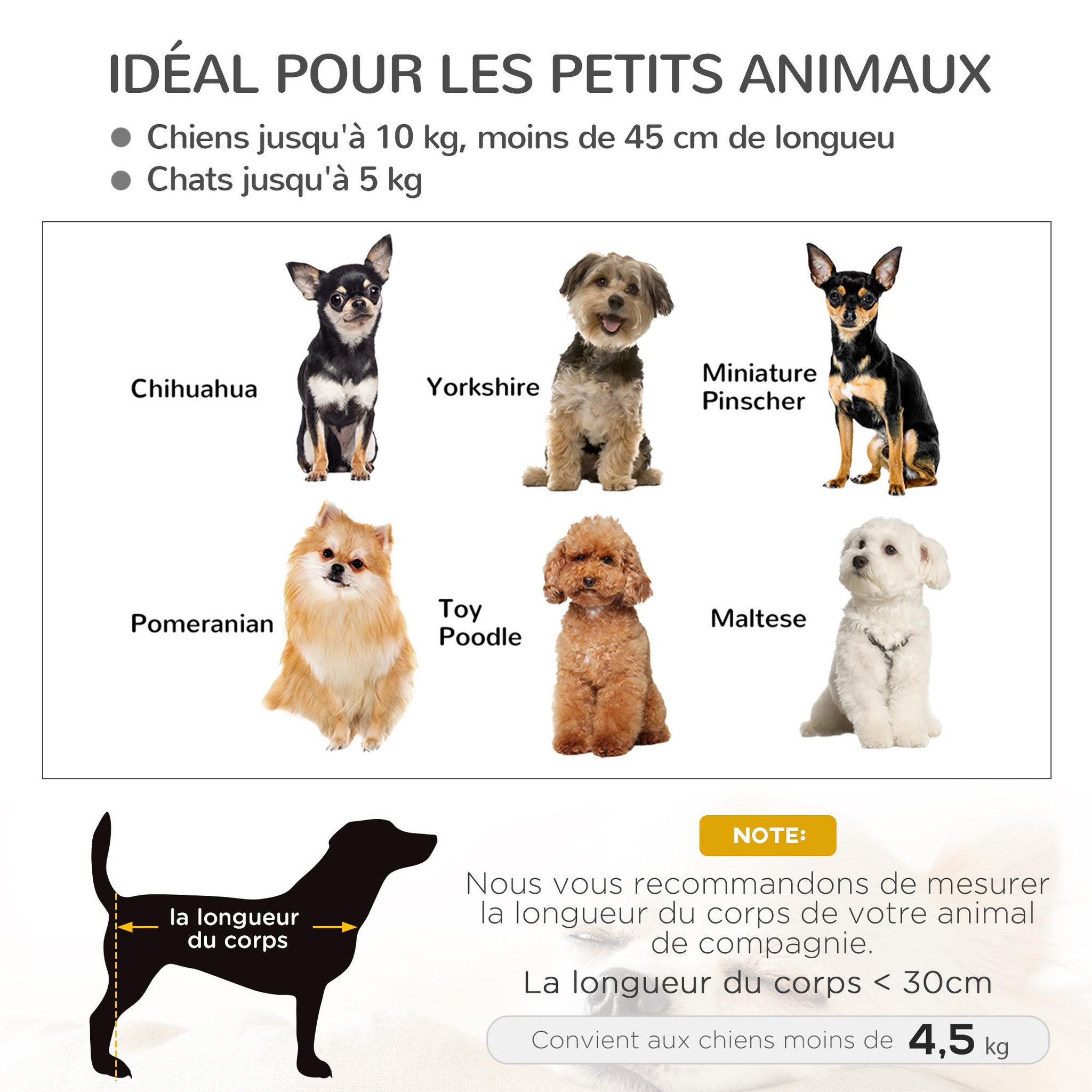 Voir la diapositive 5 : PAWHUT Canapé chien lit pour chien panier chat design scandinave avec coussin aspect fourrure dim. Ø 60 x 23,5H cm pieds bois pin résine tressée gris
