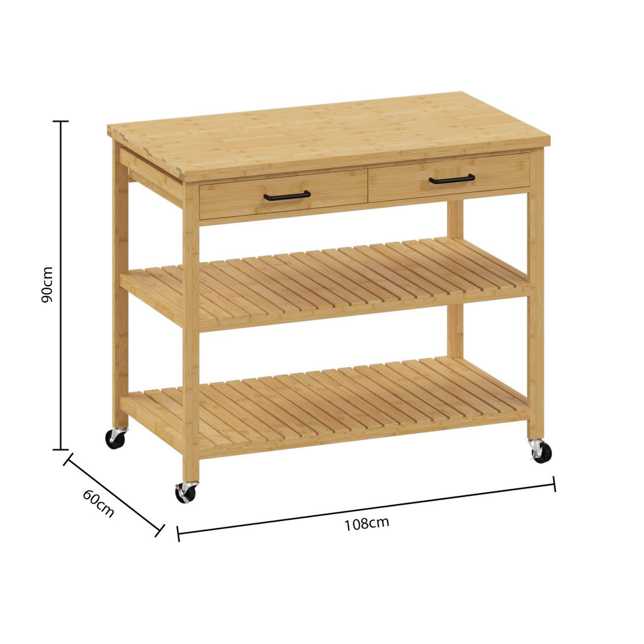 Voir la diapositive 3 : FIVE Ilot 2 tiroirs 2 niveaux en bois linha - beige
