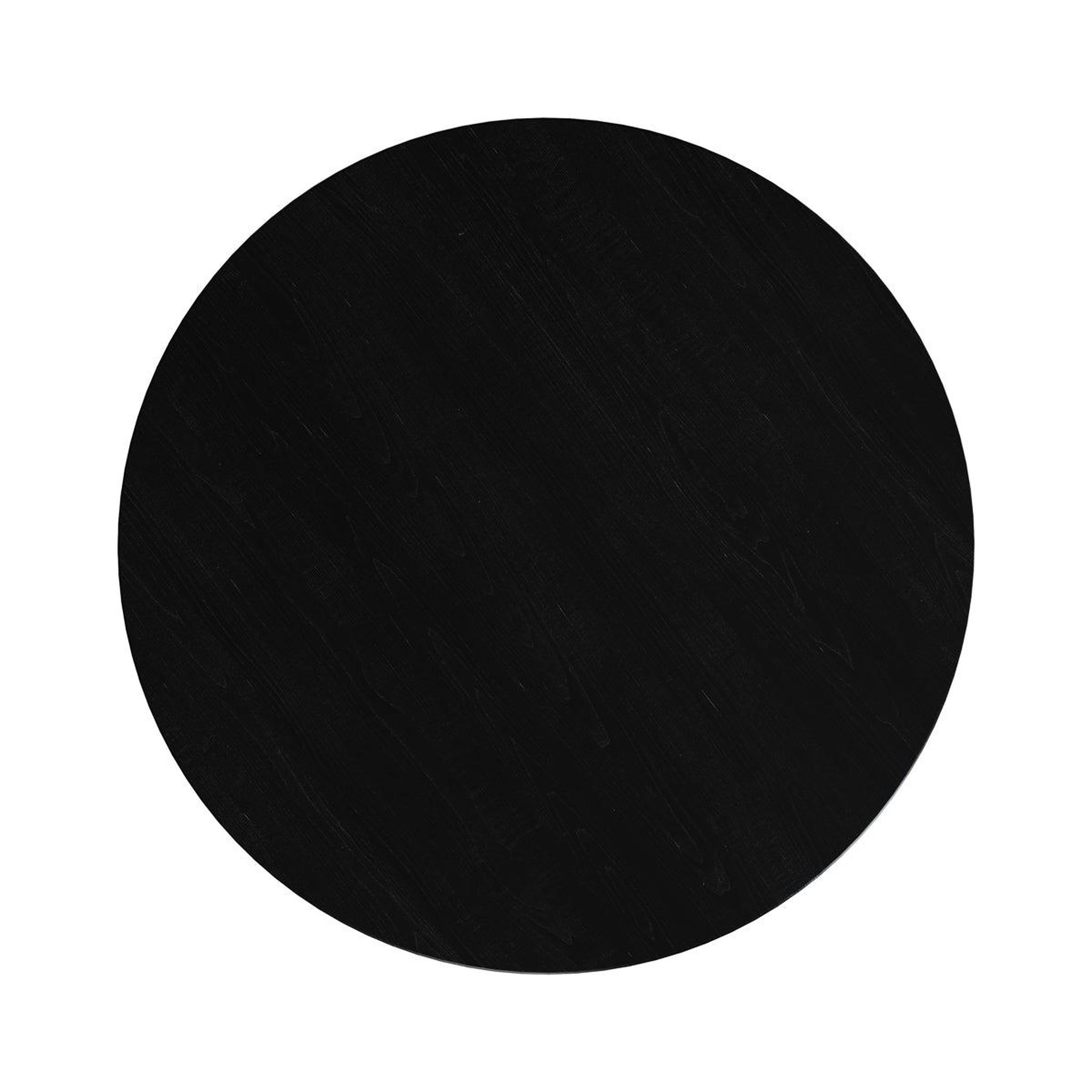 Voir la diapositive 3 : MAISON PAVANE Table d'appoint ronde noire en bois d'acacia d50 cm-képès