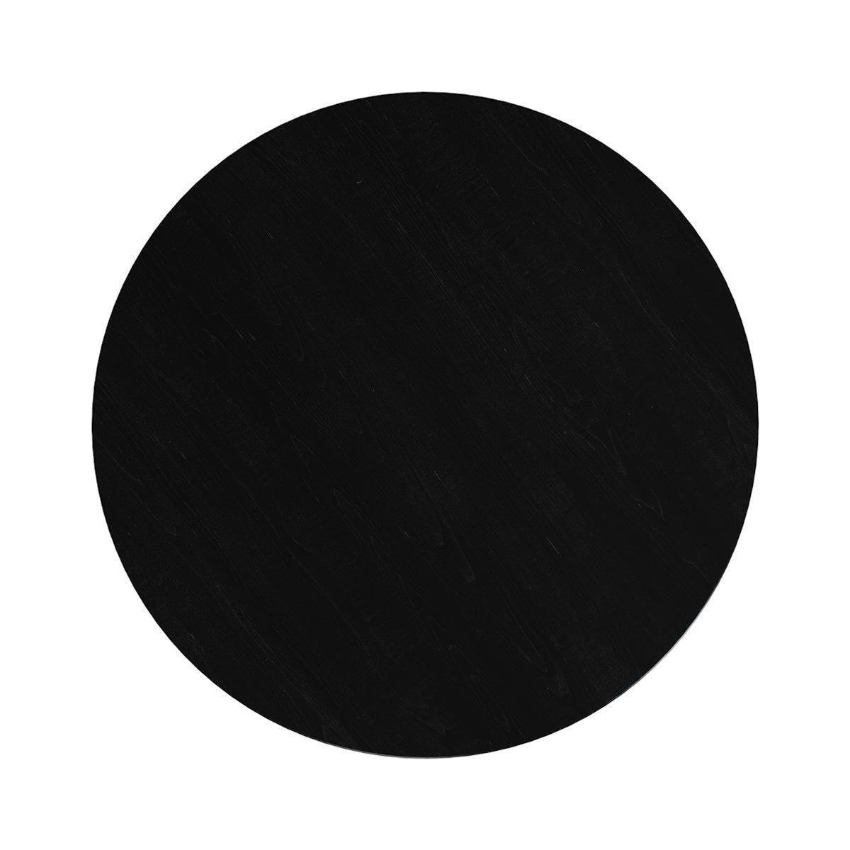 MAISON PAVANE Table d'appoint ronde noire en bois d'acacia D50 cm-Képès