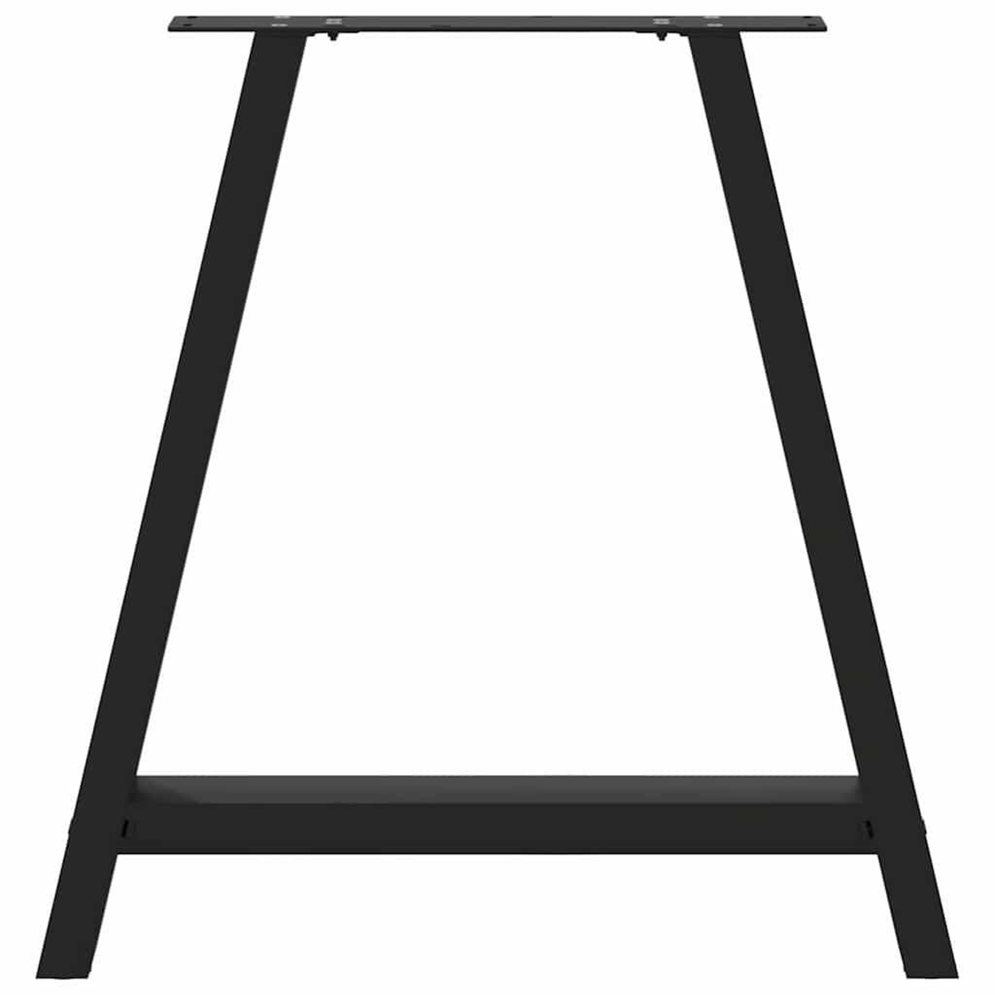 Voir la diapositive 5 : VIDAXL Pieds de table basse forme de A 2 pcs noir 80x(72-73) cm acier