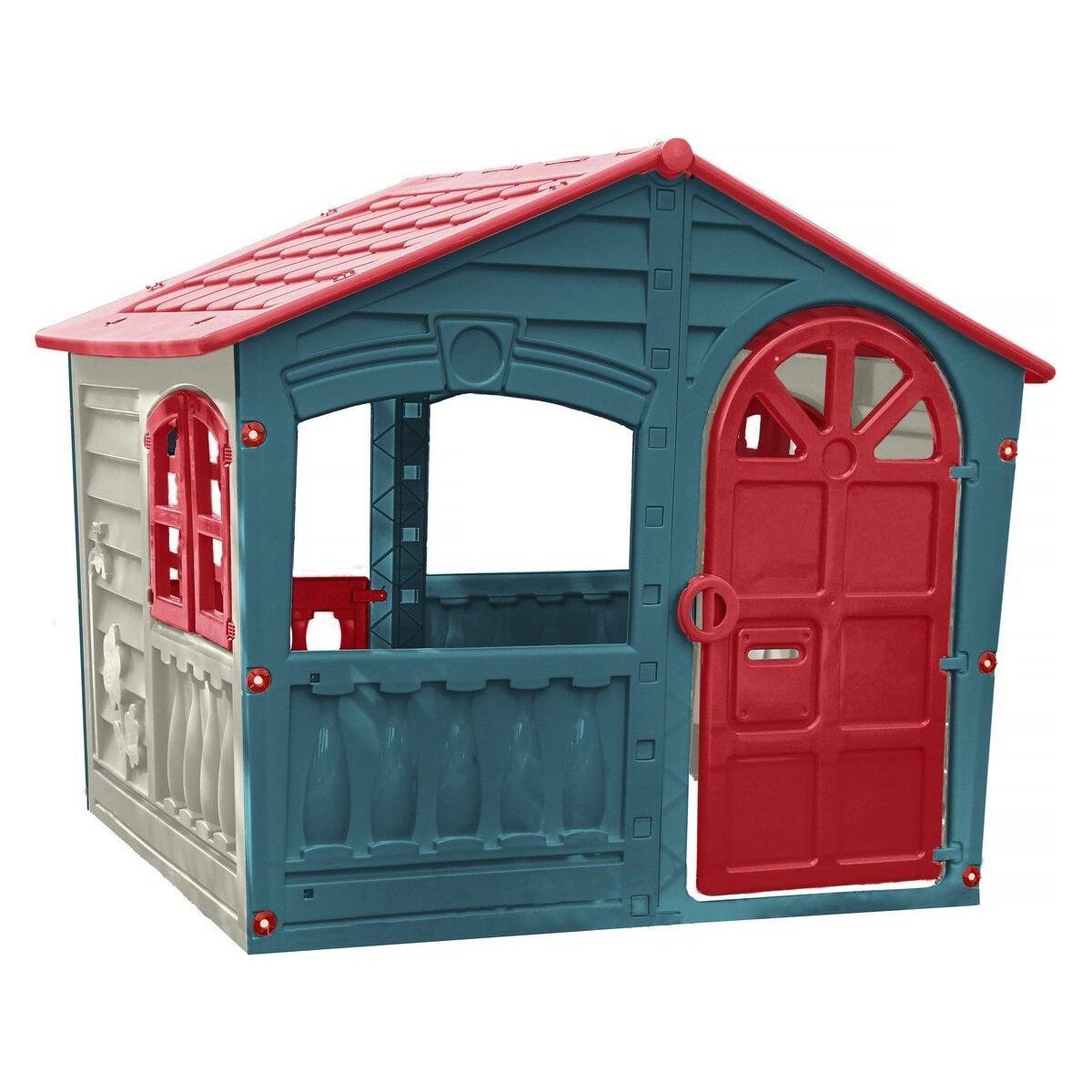 Habitat et Jardin Cabane enfant en plastique   FUN  - 140 x 111 x 115 cm - Bleu