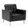 Voir la diapositive 6 : VIDAXL Fauteuil noir similicuir