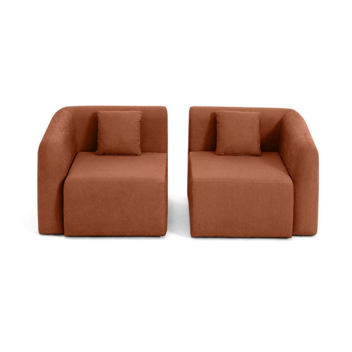 LISA DESIGN Ikare - canapé modulable 2 places - en tissu