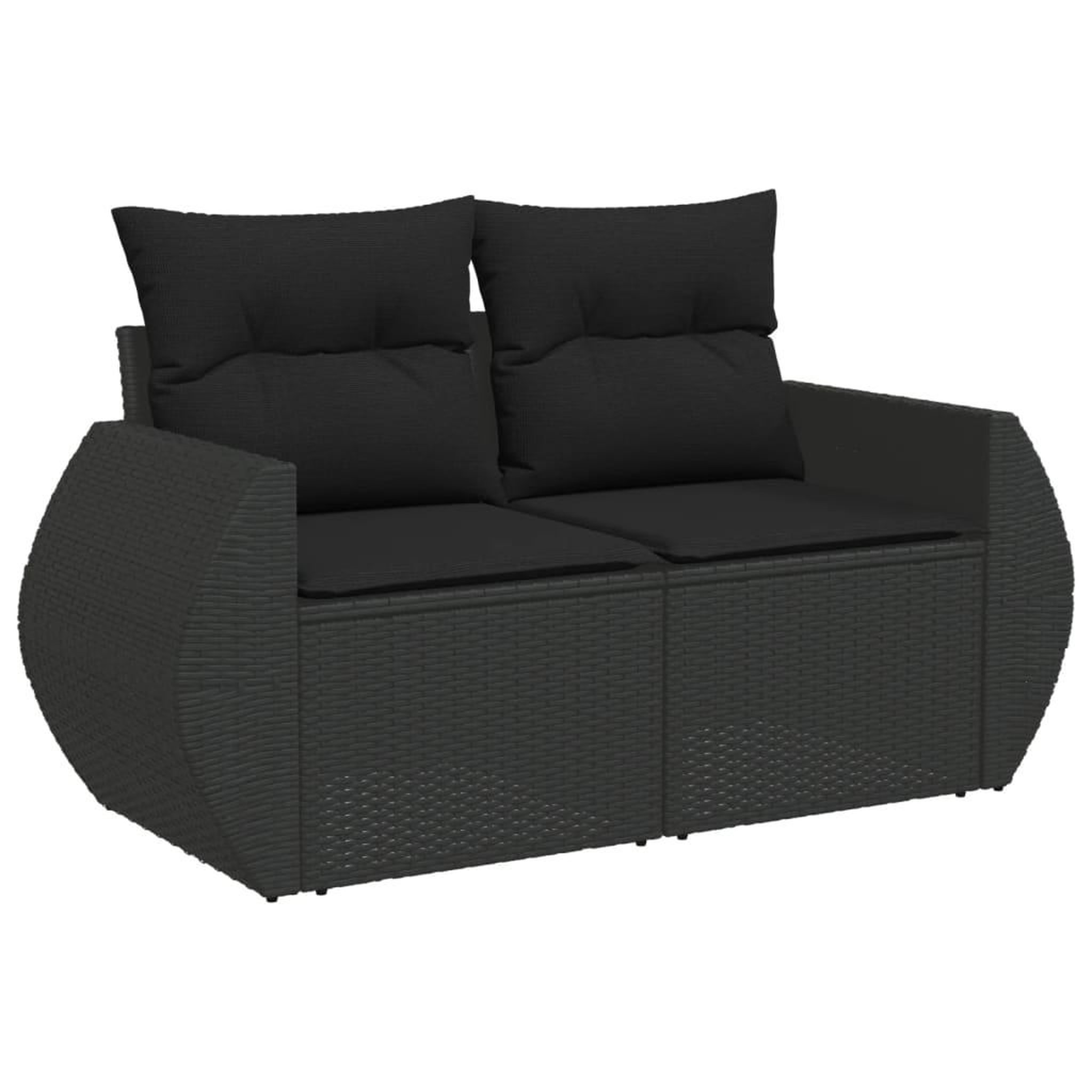 Voir la diapositive 5 : VIDAXL Salon de jardin 11 pcs avec coussins noir resine tressee