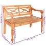 Voir la diapositive 6 : VIDAXL Banc Batavia 98 cm Bois d'acajou massif Marron clair